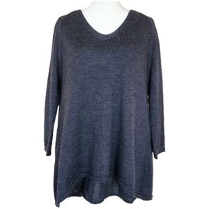 Poetry Baby Alpaca Linen Long Sleeve Blouse Women's 8 Knit Layered Lagenlook Art